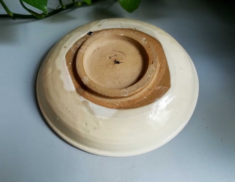古玩陶瓷明代白地黑彩福壽大盤拍賣，當前價格1999元