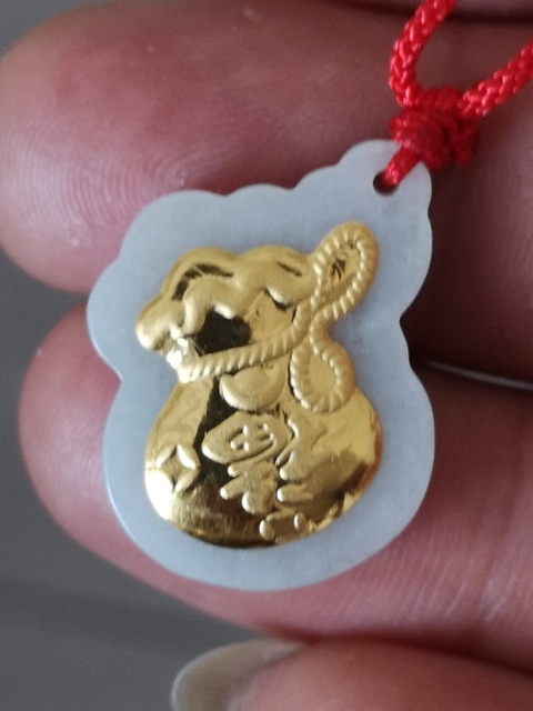 古玩玉器翡翠金泊鑲嵌件拍賣，當(dāng)前價(jià)格120元
