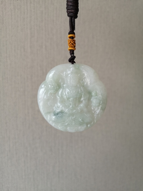古玩玉器翡翠觀音拍賣,當前價格550元