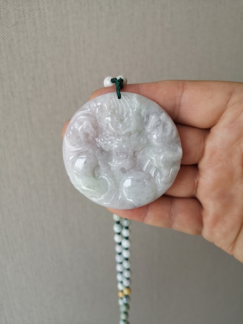 古玩玉器翡翠龍牌拍賣,當前價格850元