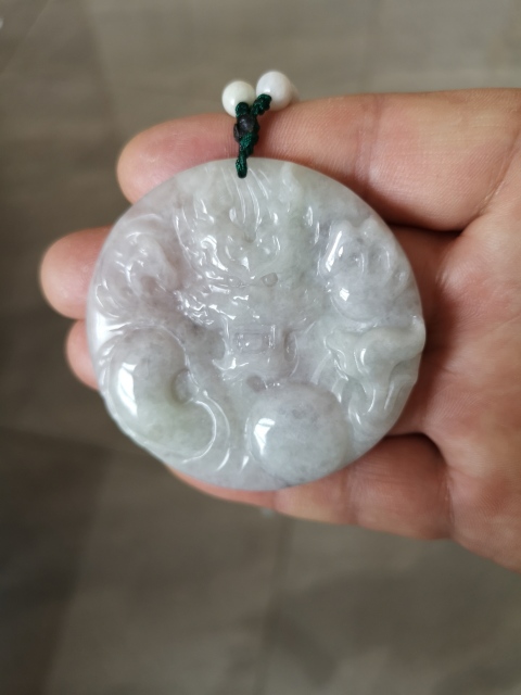 古玩玉器翡翠龍牌拍賣,當前價格850元
