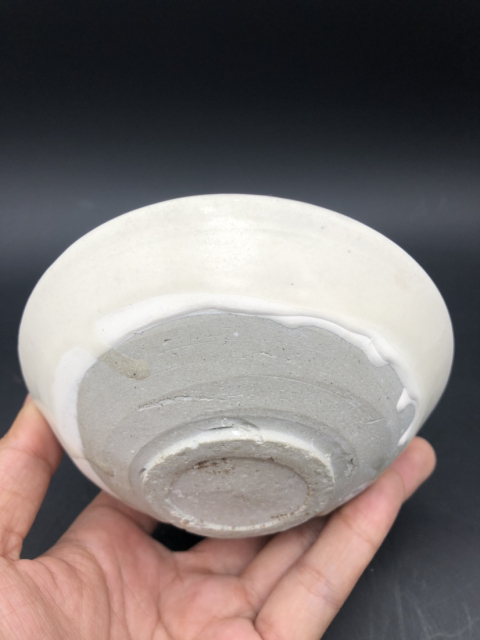 古玩陶瓷宋磁州窯白釉盞(玉璧底)拍賣，當前價格999元