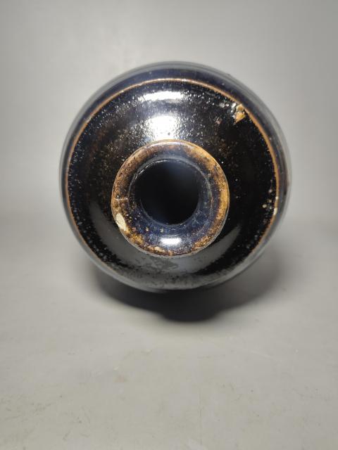 古玩陶瓷元末明初磁州窯黑釉藍毫梅瓶（已保真）2025/11/28拍賣，當前價格388800元