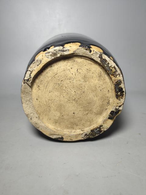 古玩陶瓷元末明初磁州窯黑釉藍毫梅瓶（已保真）2025/11/28拍賣，當前價格388800元