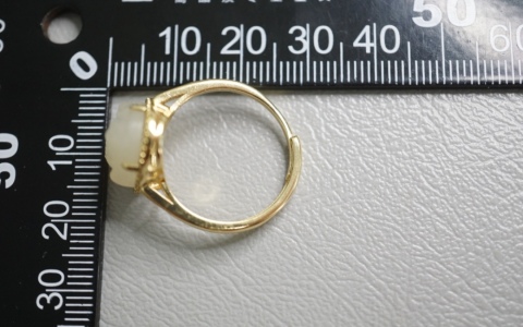 古玩玉器白玉鑲嵌彌勒佛戒指拍賣,當前價格298元