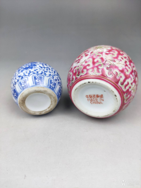 古玩陶瓷小罐2個拍賣,當前價格299元