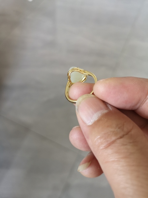 古玩玉器白玉鑲嵌彌勒佛戒指拍賣,當前價格298元