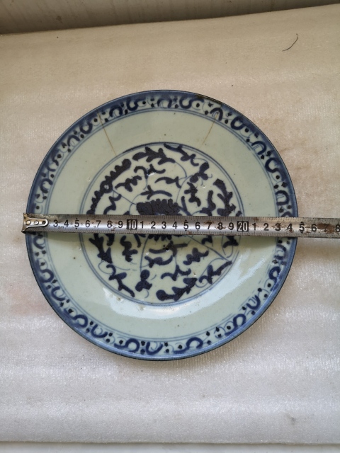 古玩陶瓷青花花卉紋盤拍賣,當前價格680元