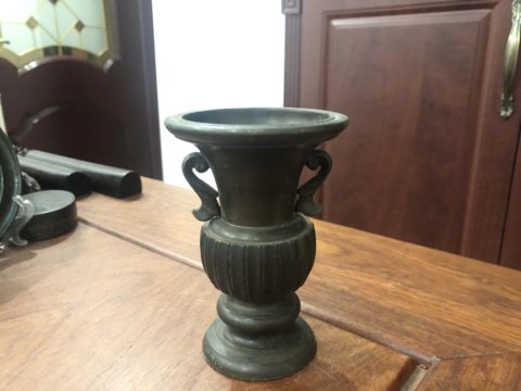 古玩雜項銅花觚拍賣,當前價格600元