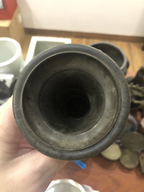 古玩雜項銅花觚拍賣,當前價格600元