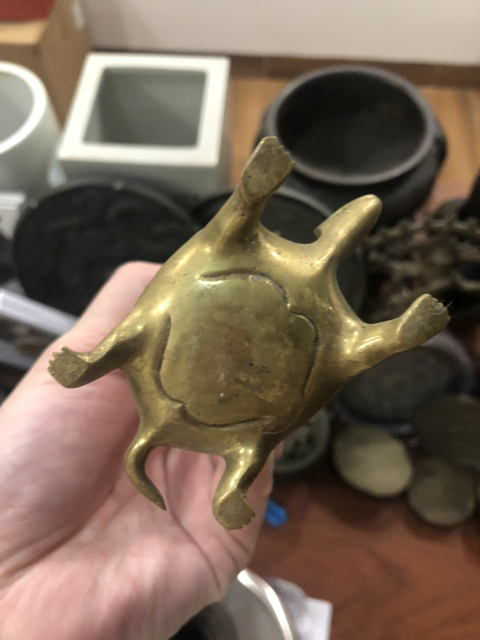 古玩雜項龜鶴齊壽擺件拍賣,當(dāng)前價格500元