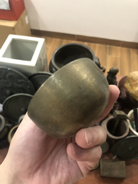 古玩雜項銅缽拍賣,當前價格199元