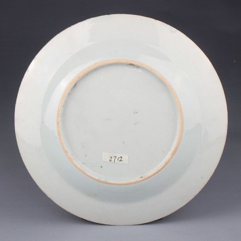 古玩陶瓷【*2712】清乾隆 礬紅彩西洋風景圖盤拍賣,當前價格2180元