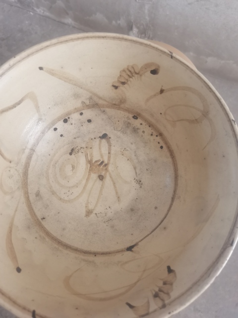 古玩陶瓷磁州窯白地黑花撇口碗開抱臺大碗。拍賣,當前價格999元