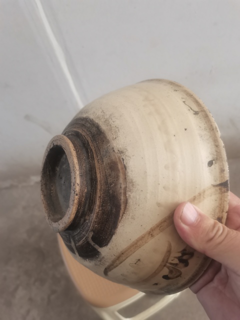 古玩陶瓷磁州窯白地黑花撇口碗開抱臺大碗。拍賣,當前價格999元