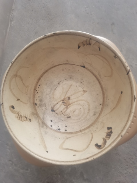 古玩陶瓷磁州窯白地黑花撇口碗開抱臺大碗。拍賣,當前價格999元