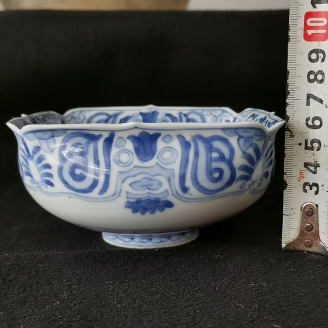 古玩陶瓷【五良大甫】晚清民國(guó) 四方窩角青花碗拍賣(mài),當(dāng)前價(jià)格656元