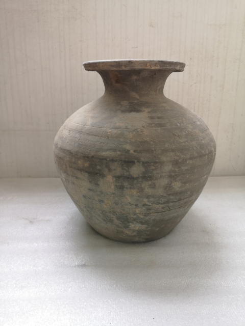 古玩陶瓷灰陶撇口罐拍賣，當前價格680元