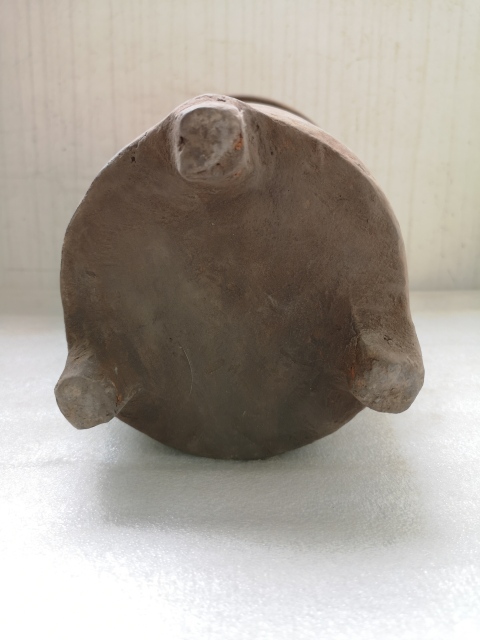 古玩陶瓷灰陶三足谷倉拍賣,當前價格1200元
