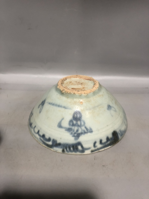 古玩陶瓷明代正德海水法螺紋青花碗拍賣，當前價格999元