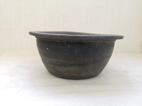古玩陶瓷地方窯口黑陶漏盆拍賣，當前價格550元