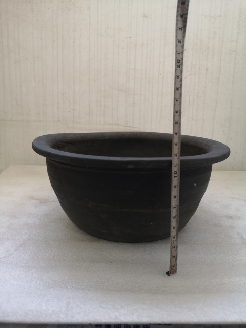 古玩陶瓷地方窯口黑陶漏盆拍賣，當前價格550元