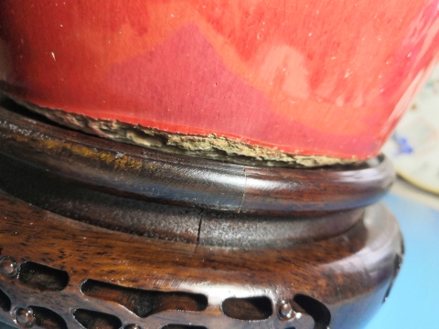 古玩陶瓷紅釉瓶拍賣，當前價格2999元