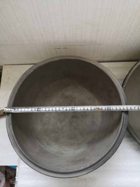 古玩陶瓷灰陶刻劃水波紋蓋盆拍賣，當前價格1100元
