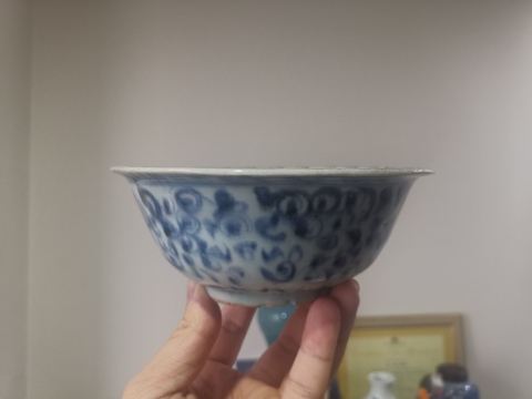 古玩陶瓷買一送二!明中早鐵銹斑青花碗(保真)拍賣,當前價格1999元