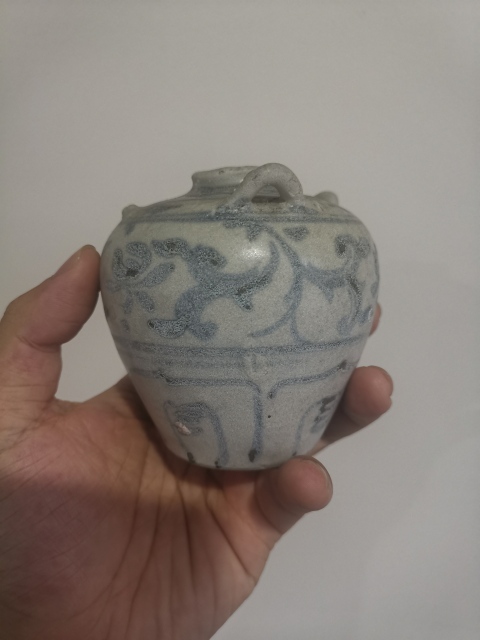 古玩陶瓷元末明初三系青花梅瓶拍賣，當前價格1200元