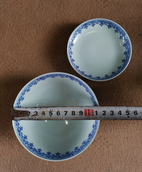 古玩陶瓷【三才茶盞】晚清民國青花蓋碗拍賣，當前價格1999元