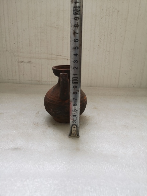 古玩陶瓷清代陶小執壺拍賣,當前價格480元