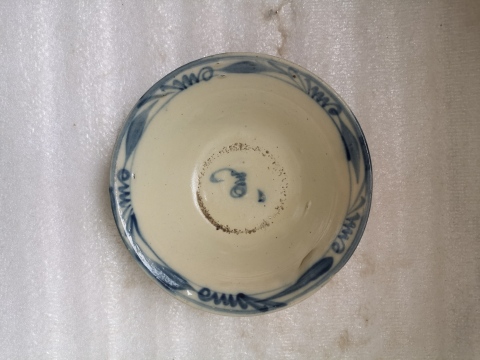 古玩陶瓷磁州窯白釉青花碗拍賣，當前價格350元