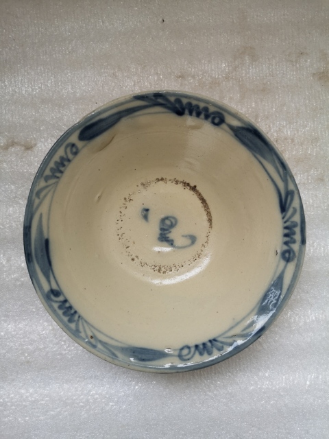 古玩陶瓷磁州窯白釉青花碗拍賣，當前價格350元