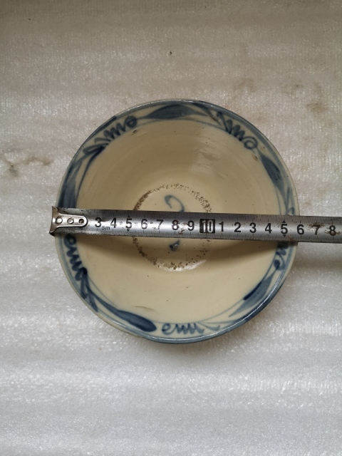 古玩陶瓷磁州窯白釉青花碗拍賣，當前價格350元