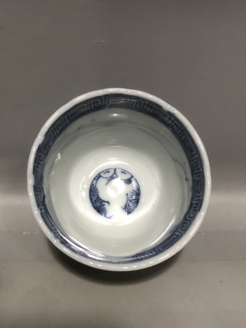 古玩陶瓷民國青花人物杯！喝茶利器！大容量！多多多茶！拍賣，當前價格388元