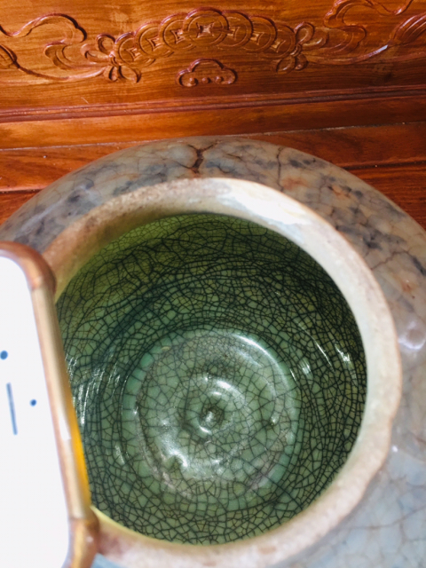 古玩陶瓷青花花卉詩文壺拍賣，當前價格2888元