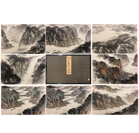 古玩字畫宋文治《蜀江高秋圖》1980年作拍賣，當前價格8000元