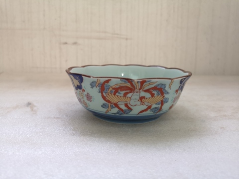 古玩陶瓷花鳥紋花口碗拍賣,當前價格160元