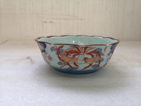 古玩陶瓷花鳥紋花口碗拍賣,當前價格160元