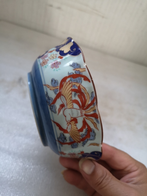 古玩陶瓷花鳥紋花口碗拍賣,當前價格160元