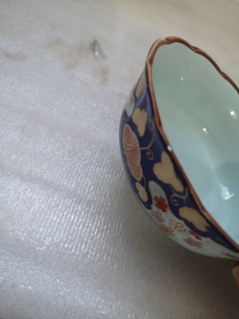 古玩陶瓷花鳥紋花口碗拍賣,當前價格160元
