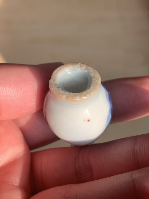 古玩陶瓷人物紋青花小瓶拍賣，當前價格688元