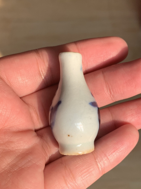 古玩陶瓷人物紋青花小瓶拍賣，當前價格688元