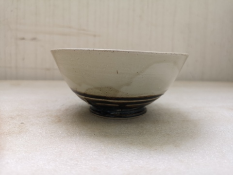 古玩陶瓷磁州窯白地黑彩碗拍賣，當前價格680元