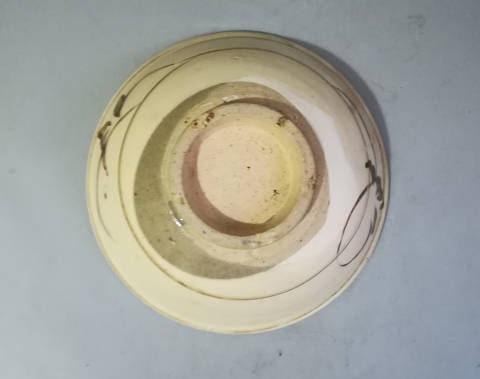 古玩陶瓷明代磁州窯白底黑花碗拍賣，當前價格999元