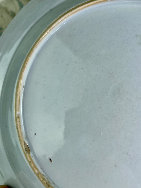 古玩陶瓷清雍正乾隆粉彩花卉紋盤拍賣，當前價格1999元