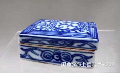 古玩陶瓷清中晚大號青花印泥盒拍賣,當前價格1280元