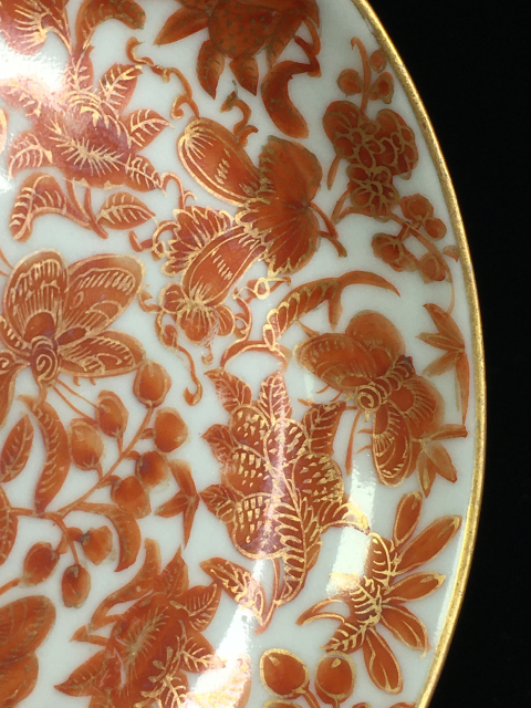古玩陶瓷【精品】道光描金花鳥紋廣彩盤拍賣,當前價格1500元