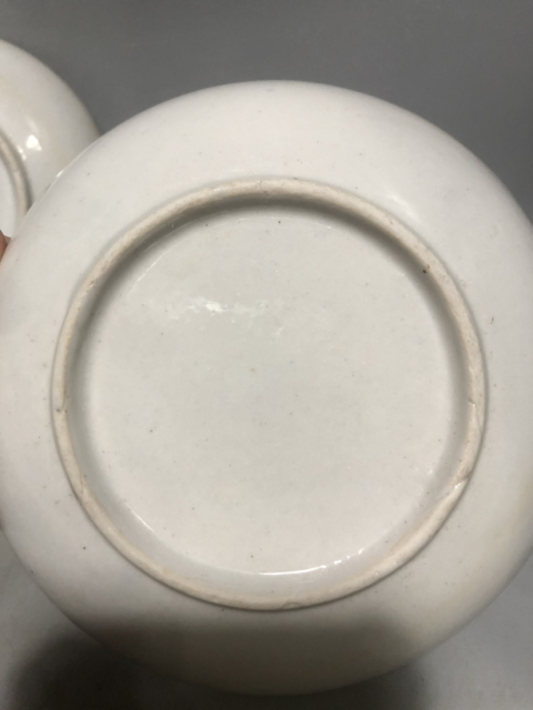古玩陶瓷民國(guó)壽桃綿地紋青花盤拍賣，當(dāng)前價(jià)格220元
